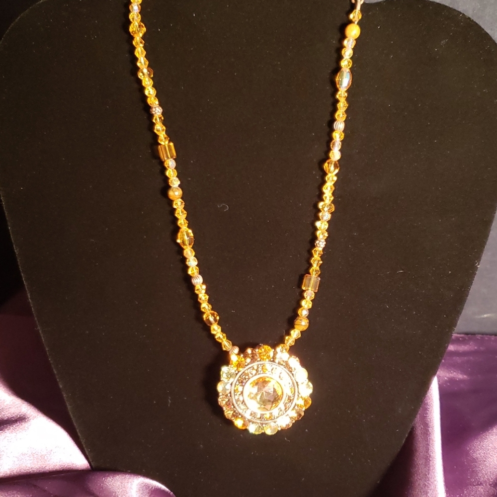 NWT vintage Cookie Lee Brooch and crystal necklace Bridgerton vibes**SALE